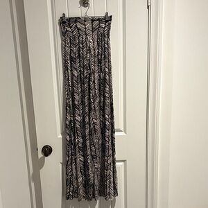 Anthropologie Black and White Maxi Pants